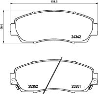 ผ้าดิสเบรคหน้า HONDA CR-V Gen3 RE 2006- Gen4 RM 2012- Gen5 RW RT 2016- ODYSSEY RC 2013- HAVAL F7 2018- NTN