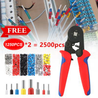 ชุดคีม คีม ย้ำหางปลา คอร์ดเอ็น HSC8 6-4A CORD END Crimper + 1250*2=2500pcs Terminals kit