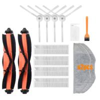 【LZ】▲▣◕  Rolo de pano Mop Kits de escova Escova principal Escova lateral Filtro Hepa Xiaomi MJSTG1 Aspirador Mijia G1 Novo Essencial