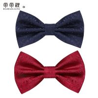 Mens formal dress red bow tie mens wedding red groom best man British wedding black shirt bow tie Boys Clothing