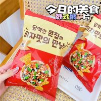 Korean imported snacks Akimoto Orange Crispy Italian Pizza Bean Flour Rice Cake Puffed Cornflakes Cheese Square Crisp