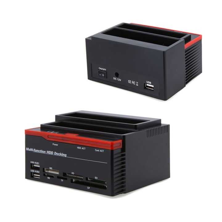 all-in-1-hdd-docking-station-external-sata-usb2-0-card-reader-hdd-box-2-5-quot-3-5-quot-ide-two-external-storage-enclosure-for-computer