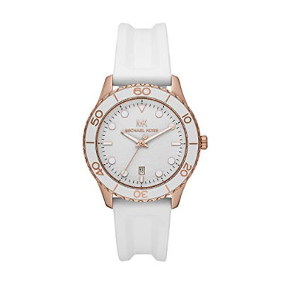 Michael Kors Runway Stainless Steel Watch White Silicone