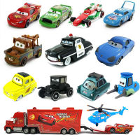 Pixar Car ของแท้ของเล่น2ชิ้น Lightning Mcqueen The Kings ด็อคฮัดสัน Mater หุ่นโลหะรถของเล่นวันเกิดคริสต์มาสของขวัญของเด็กผู้ชาย