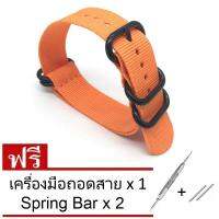 B&amp;G Nylon Zulu Strap สายนาโต้ สายซูลู หูสายสีดำ มีขนาด 20mm, 22mm และ 24mm