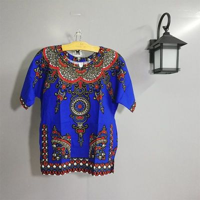✤  African drum men and women clothing the dai ethnic minority costumes Thailand amorous feelings printing short sleeve shirt