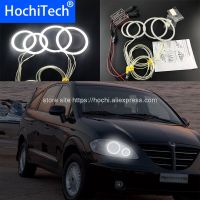 Hochitech ชุดตาปีศาจนางฟ้า6000K ไฟหน้า Ccfl สีขาว2004สีสำหรับซังยงโรเดียส2013