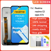 หน้าจอ LCD สำหรับ REALME C2/ OPPO A1k เข้ากันได้กับหน้าจอสัมผัสกระจกต้นฉบับ Digitizer