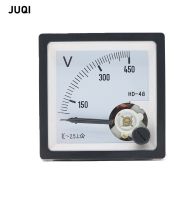 HD-48-V high quality Pointer type AC voltmeter 50V 100V 150V 250V 300V 450V 500V range analog voltmeter gauge panel 48x48mm Electrical Trade Tools  Te