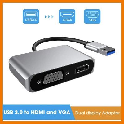 HOT!!ลดราคา 2019 USB 3.0 to HDMI VGA Adapter Mac OS USB to VGA HDMI Adaptor 1080P Converter Support HDMI VGA Sync Output ##ที่ชาร์จ แท็บเล็ต ไร้สาย เสียง หูฟัง เคส Airpodss ลำโพง Wireless Bluetooth โทรศัพท์ USB ปลั๊ก เมาท์ HDMI สายคอมพิวเตอร์
