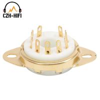 Hot Selling 1PC 9PIN TUBE SOCKET B9D Ceramic Valve Base For EL504 EL519 PL519 Vintage Audio Amplifier Hifi DIY Project /Tin Plated