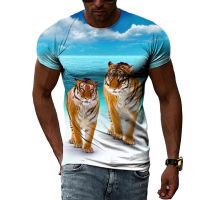 New Year Animal Tiger graphic t shirts For Men Summer Fashion Casual Hip Hop haruku style t-shirt 3D Personality Print Tee Top