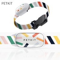 PETKIT ปลอกคอติดตามควบคุมแอพพ์บลูทูธอัจฉริยะปรับได้กันน้ำสำหรับแมวสุนัขนอนหลับกิจกรรมกีฬา