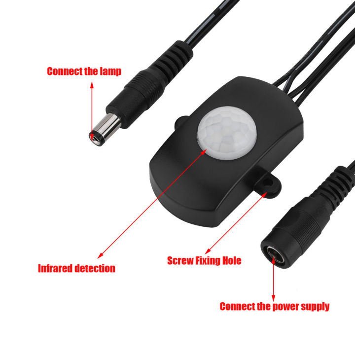 vbestlife-5a-dc-6-24-โวลต์-mini-pir-motion-sensor-สวิทช์-occupancy-sensor-สำหรับ-diy-led-light-sensor-120-องศาการตรวจจับ-5-7-เมตรระยะตรวจจับ