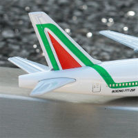 Italy Alitalia Airlines Boeing 777 Airplane Alloy Diecast Model 15cm World Aviation Collectible Souvenir Ornament Miniature