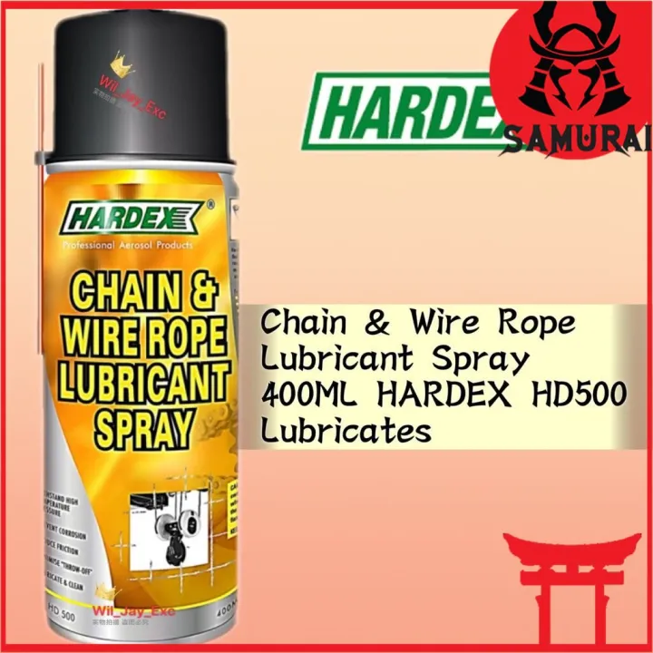 HARDEX HD500 CHAIN & WIRE ROPE LUBRICANT SPRAY 400ML Lazada