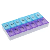 Seven Day AM &amp; PM Pill and Tablet Storage Box with 14 compartments