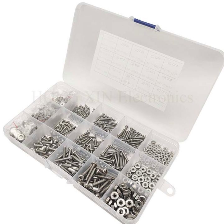 540pcs-2-56-4-40-6-32-phillips-pan-head-screws-bolt-nut-flat-washers-304-stainless-steel-machine-screws-assortment-kit-nails-screws-fasteners