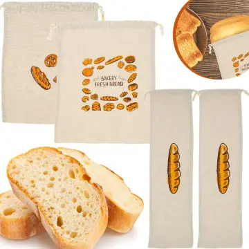 Linen Bread Bags Reusable Drawstring Bag For Homemade Bread Storage Bags