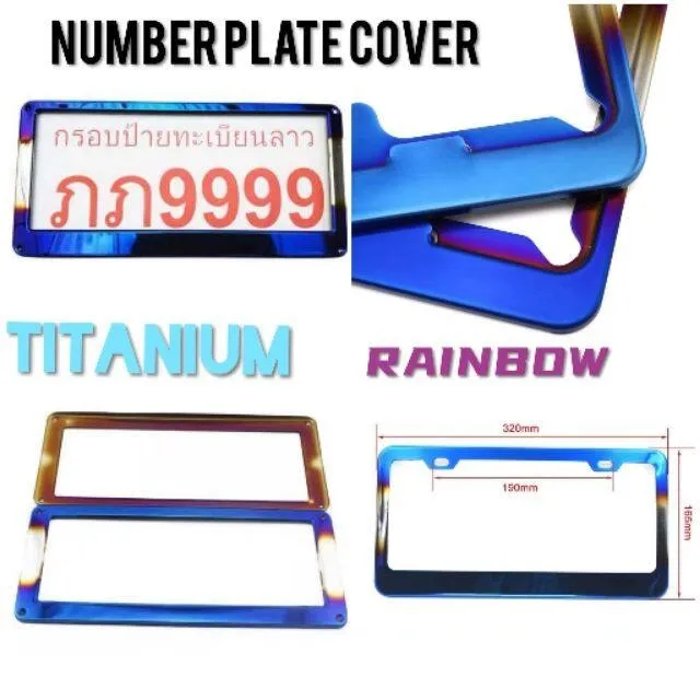 Ready Stock Malaysia size Titanium Car Number Plate Cover Lazada