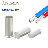 ❈﹉ 100PCS EN Series Non-Insulated Wire Connector Ferrules Electrical Cable Terminal Copper Bare Tinned Crimp Terminal 22-10 AWG