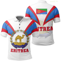 【high quality】  Eritrean Mens Button Polo Shirt, Sweatshirt, Long Sleeve Casual Shorts, Printed with Summer Flag size：s-6xl