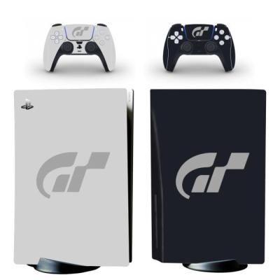 GT Sport PS5รุ่นดิสก์มาตรฐานฝาครอบรูปลอกสติ๊กเกอร์สกินสำหรับคอนโซลและตัวควบคุม PlayStation 5สติ๊กเกอร์สกินไวนิล PS5