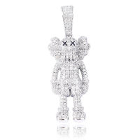 Iced Out Cartoon Puppets Pendant &amp; Necklace Cubic Zirconia Necklace Fashion Hip Hop Jewelry Mens Gift