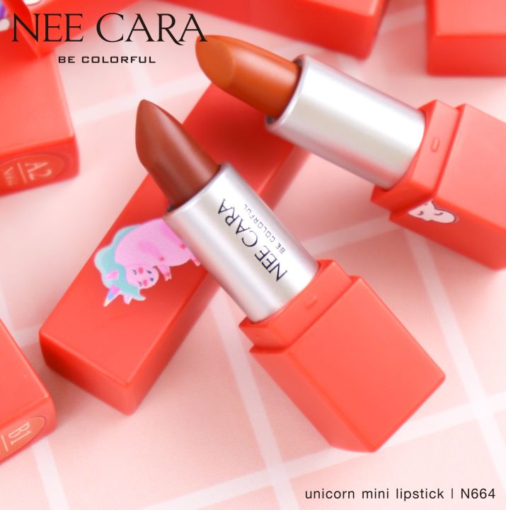 nee-cara-นีคาร่า-ลิป-ลิปสติก-ลิปมินิ-ยูนิคอร์น-เซ็ต-3-แท่ง-n664-nee-cara-mini-set-lip-3-piece-unicorn