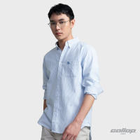 GALLOP : Striped Oxford Casual Shirt เสื้อเชิ๊ตแขนยาวลายริ้ว รุ่น GW9035 สี Baby Blue - ฟ้า / ราคาปกติ 2,190.-