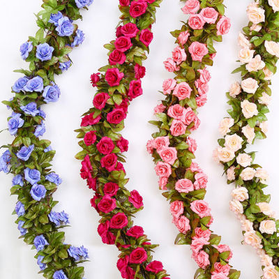 Sanwood®ดอกไม้ประดิษฐ์แขวนผนังงานศิลปะสำหรับตกแต่งพลาสติกดอกไม้งานแต่งงานเถาไม้เลื้อยสำหรับ Home