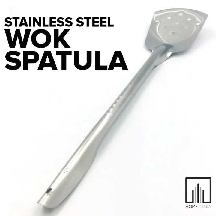 Home Zania Wok Spatula Stainless Steel, Wide Spatula Turner with Hollow