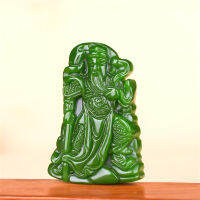 ธรรมชาติสีเขียวหยกเจ้าแม่กวนอิมจี้สร้อยคอจีนมือแกะสลักเสน่ห์ jadeite เครื่องประดับแฟชั่นพระเครื่องสำหรับผู้ชายผู้หญิงของขวัญ