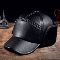 tr1 Shop Winter Baseball Cap for Men Earmuffs Warm Thicker Cap Snapback Ear Protection Dad Hats Old Man Hat