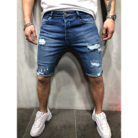 Summer Hot Fashion Hole Denim Jean Mens Distressed Rip Oversize Jean Short Pant Denim Ripped Shorts Summer Men Clothing