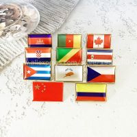 【DT】hot！ Flag Metal Lapel Pin Badge All Over the Cambodia Canada Croatia Cuba Cyprus Congo