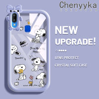 เคส Chenyyyka สำหรับ VIVO Y91เคส Y95 Y91i การ์ตูนสนูปี้สีสันสดใสกันกระแทกเคสโทรศัพท์โปร่งใสสร้างสรรค์เคสเลนส์กล้องถ่ายรูปปิศาจน้อยปลอกซิลิโคนใส