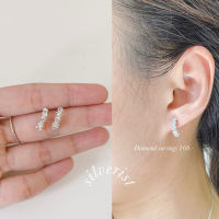 Silverist- Diamond earrings ต่างหูเงินแท้ S92.5% เหมาะกับคนแพ้ง่ายค่ะ ⁣ประดับเพชรcz