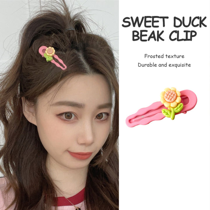 Hair Jewelry Beads Flower Braid Hairpins Braided Duck Beak Clip | eBay