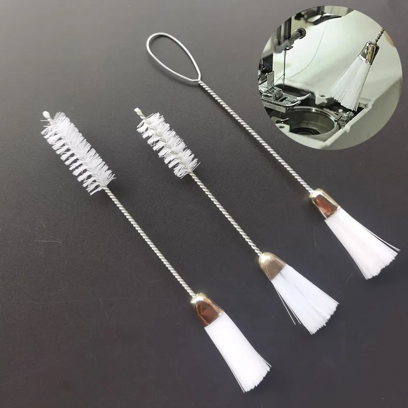 2 Pieces Multi-function Double Ended Cleaning Brush Sewing Machine Clean  Tail