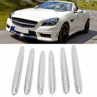 ฝาครอบเครื่องยนต์โครเมียม6ชิ้นอะไหล่ตัวคลุม Grille Trim ช่องระบายสำหรับ Mercedes Benz R172 Slk 2011 2012 2013 2014 2015-2019