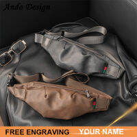 Ando Design ใหม่ Simple Crossbody กระเป๋าสำหรับชาย Pu หนัง Casual All-Match กระเป๋าแฟชั่นเอวกระเป๋าขนาดใหญ่ความจุกระเป๋าโทรศัพท์กระเป๋าเหรียญ