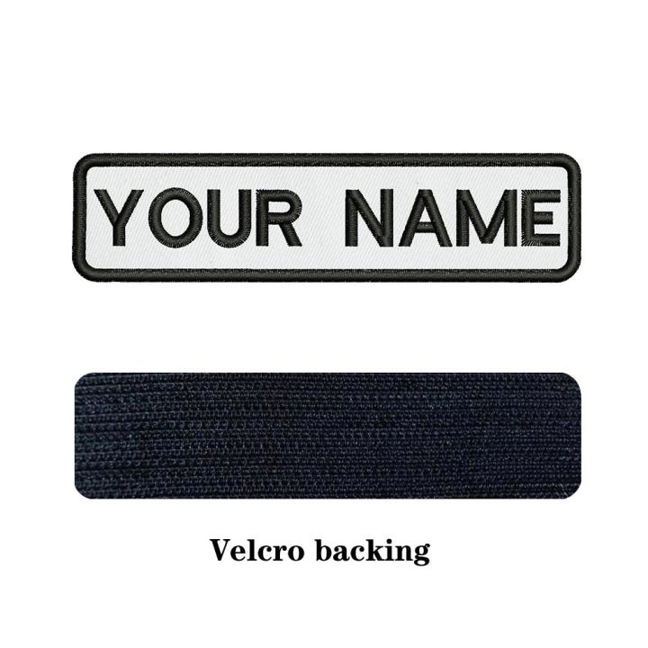 white-backgroun-10x2-5cm-embroidery-custom-name-text-patch-stripes-badge-iron-on-or-patches-adhesives-tape