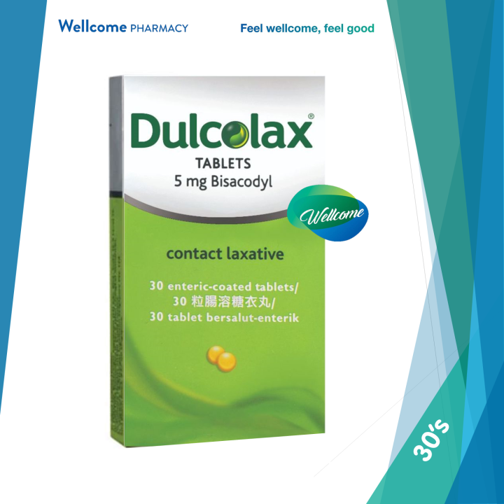 Dulcolax Contact Laxative Enteric Coated Tablet with Bisacodyl 5mg 30