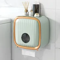 Luxury Toilet Roll Holder Wall-mounted Perforation-freeWaterproof Tissue Holder Paper Towel Holders for Kitchen Bathroom Tools Toilet Roll Holders