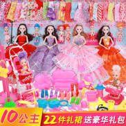 Bộ váy ngoại giao Barbie búp bê tạo ra hộp quà tặng lớn công chúa áo cưới