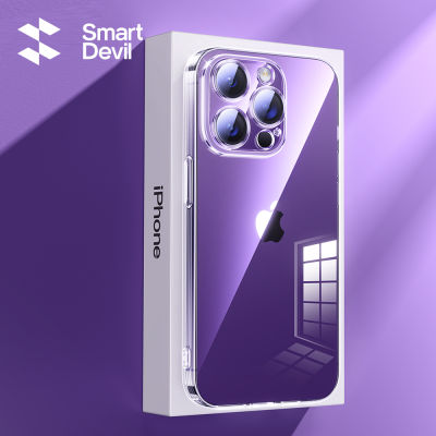 SmartDevil เคสเคสโทรศัพท์ สำหรับ iPhone 14 Pro Max iPhone 14 Pro iPhone 14 Plus iPhone 14 Plus iPhone 14เลนส์กล้องถ่ายรูปรวมทุกอย่างป้องกันลายนิ้วมือตกซิลิโคนอ่อนชัดเจน