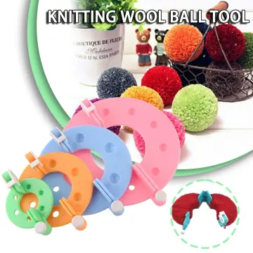 Pompom maker 4 sizes pom poms bobble maker kit knitting crafts fuzz ball  tool