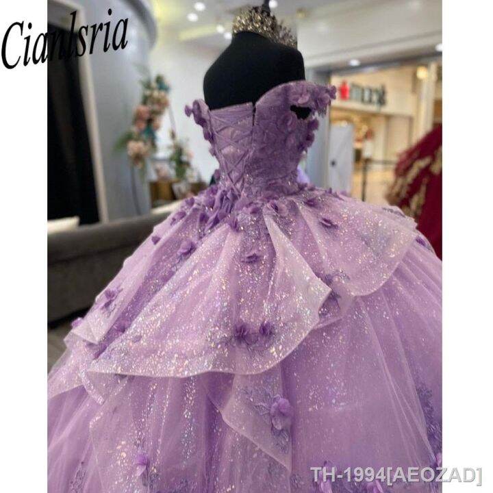 aeozad-vestidos-cintilantes-princesa-quinceanera-vestido-rosa-de-baile-doce-16-vestido-mi-angas-lantejoulas-apliques-borlas-anivers-rio-15-festa-2023