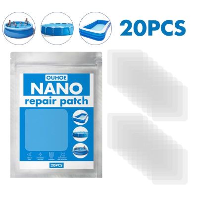 ☢¤ 10/20pcs Nano Repair Patch Swimming Pool Water Pad Tent Waterproof Special Adhesive Outdoor Swimming Ring Repair Patch